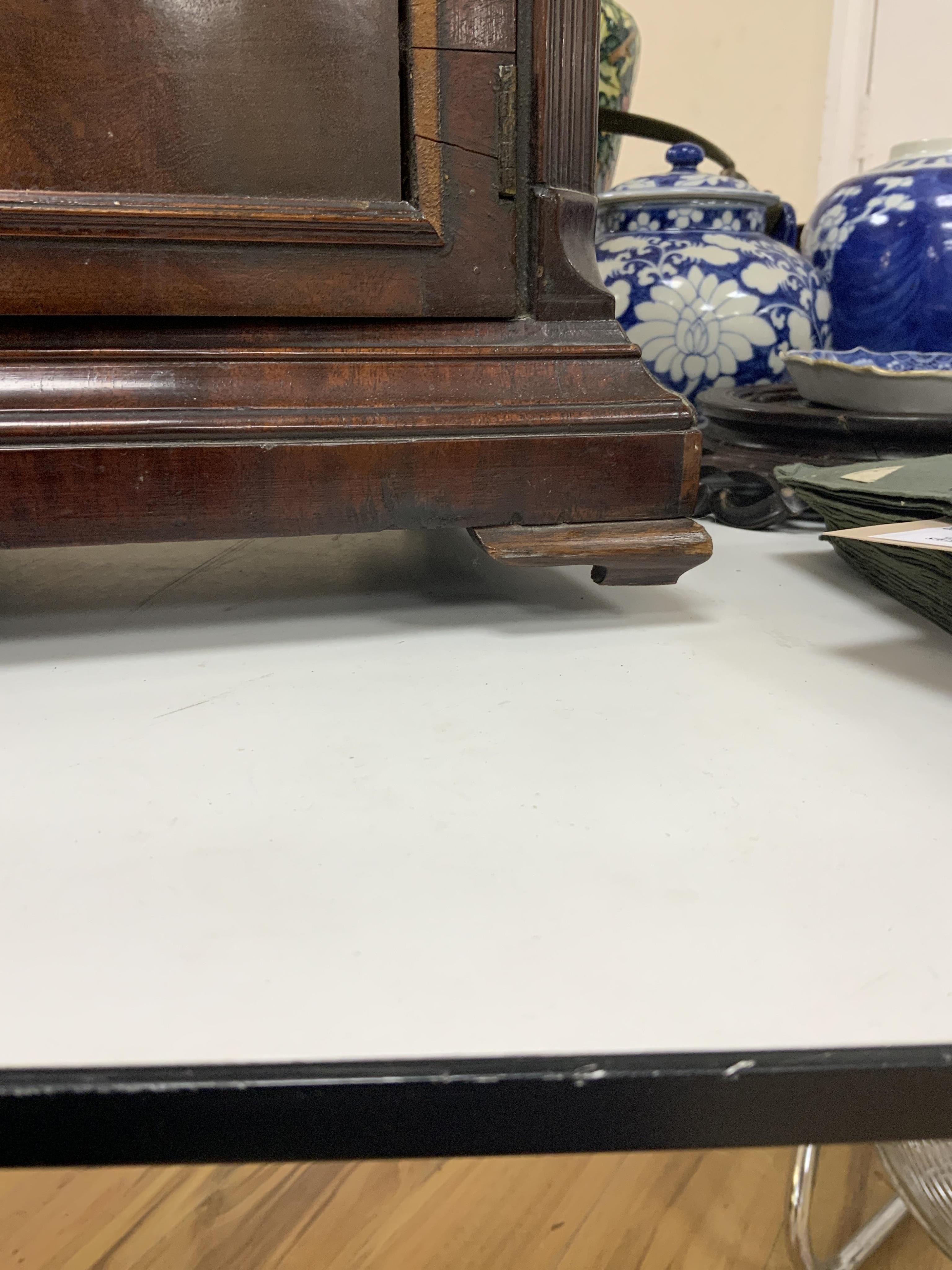 A George III mahogany bracket clock, signed Willm. Willington, London, 54cm high